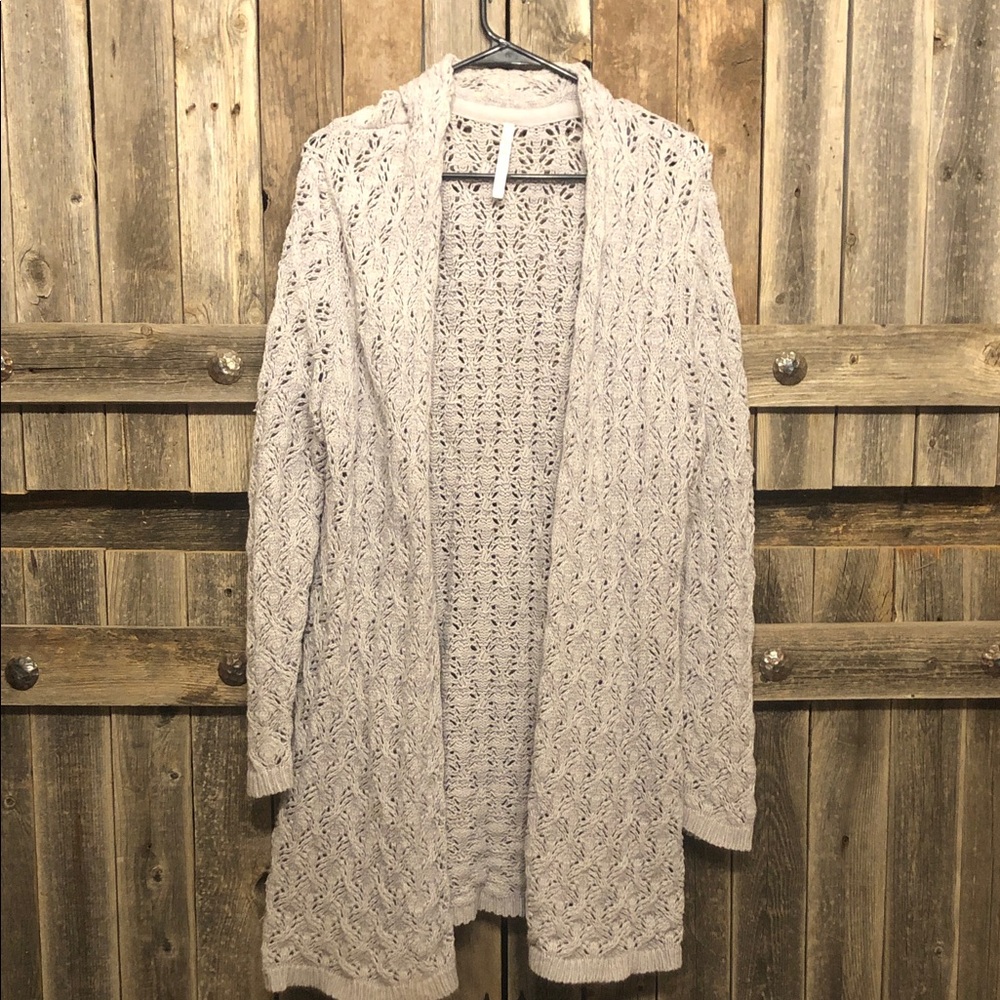 Chic Light Gray Women's Open-Front Cardigan